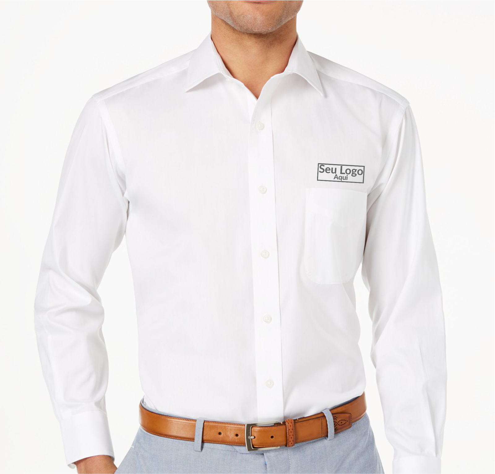 camisa branca social manga longa